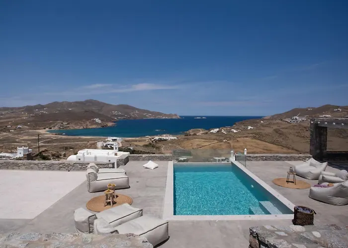 Seaview Pool Near Alemagou Villa Ftelia (Mykonos)