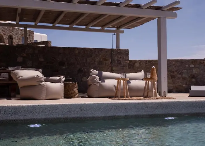 Seaview Pool Near Alemagou Villa Ftelia (Mykonos)