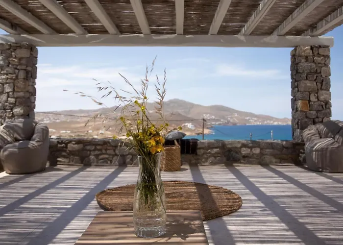 Seaview Pool Near Alemagou Villa Ftelia (Mykonos)