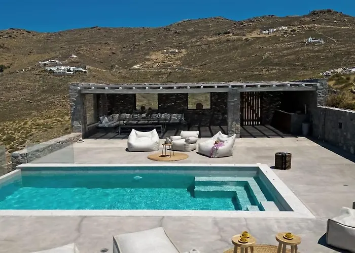 Seaview Pool Near Alemagou Villa Ftelia (Mykonos)