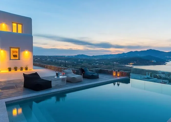 Seaview Pool Near Alemagou Villa Ftelia (Mykonos)